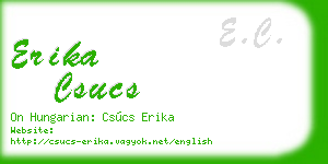 erika csucs business card